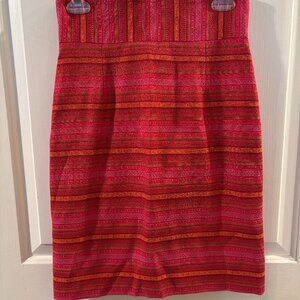 Antonio Melani Women's Colorful Pencil Skirt ~ Rose/Tangerine ~ 2 ~ NWT